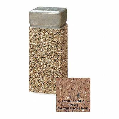 WAUSAU TILE TF6030W22 Bollard Square 12in.Lx12in.Wx30in.H