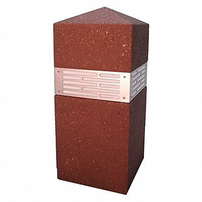 WAUSAU TILE TF6083W22 Bollard Square 18in.Lx18in.Wx42in.H