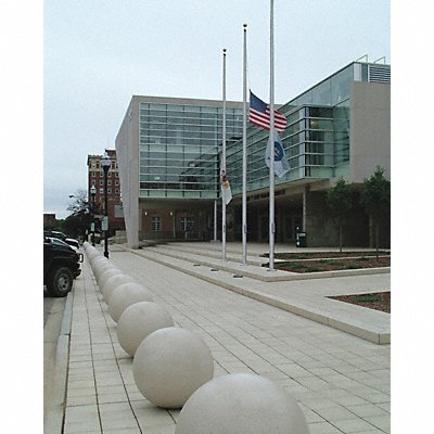 WAUSAU TILE TF6091W22 Decorative Bollard 24 in H Grey Concrete