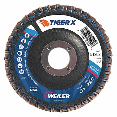WEILER 98902 J1582 Fiber Disc 4 1/2 in Dia 7/8in Arbor