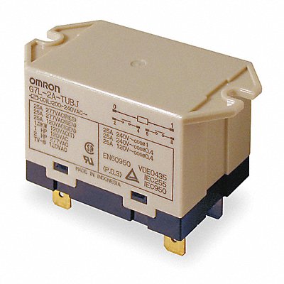 OMRON G7L2ATUBJCBAC100120 H8117 Enclosed Power Relay 100/120VAC DPST-NO 6Pin