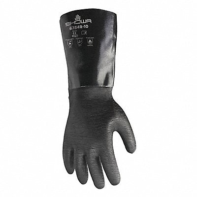 SHOWA 6784R H0560 Chemical Resistant Gloves Black Sz 10 PR