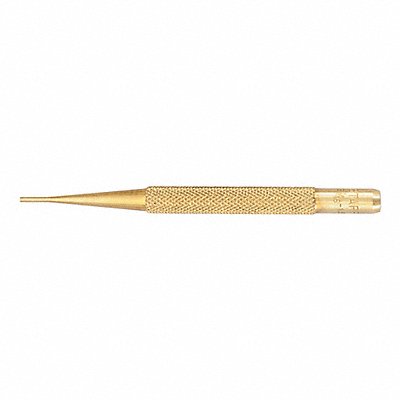 STARRETT B565A Brass Drive Pin Punch 1/16 In Tip 4 In L