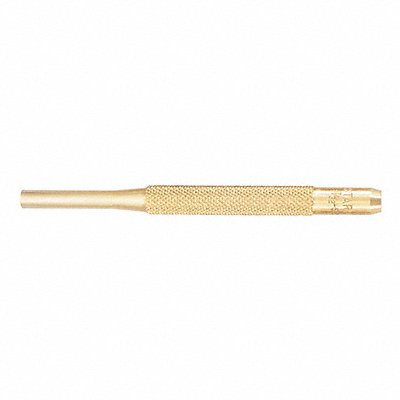 STARRETT B565F Brass Drive Pin Punch 7/32 In Tip 4 In L