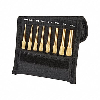 STARRETT SB565Z Drive Pin Punch Set 8 Pieces Brass