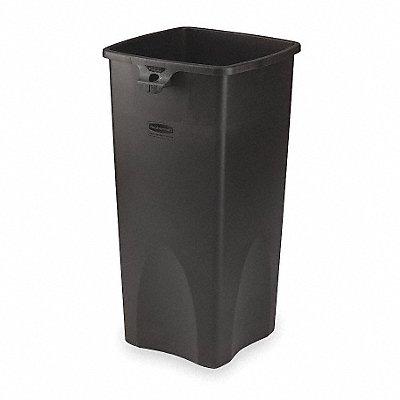 RUBBERMAID COMMERCIAL PRODUCTS FG356988BLA Garbage Can Square 23 gal Black