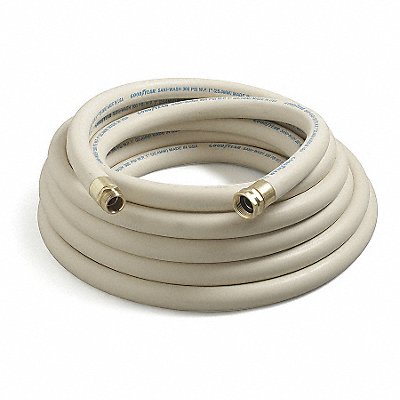 CONTINENTAL CR05050MFG Washdown Hose 1/2 ID x 50 ft.L White