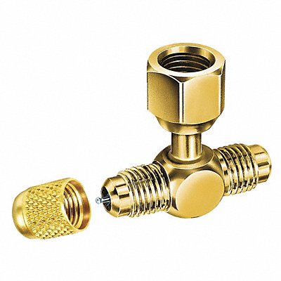 JB INDUSTRIES A31852 1/4 Access Valve Tee w/ Flare Nut PK3