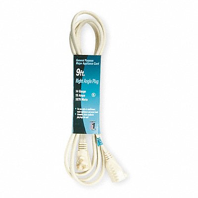 POWER FIRST 3AY46 Extension Cord 9ft 14Ga 15A SPT-3 Beg