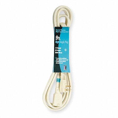 POWER FIRST 3AY47 Extension Cord 9ft 12Ga 20A SPT-3 Beg