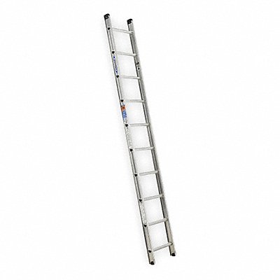 WERNER D15101 Ladder 10 ft.H 18-1/8 In W Aluminum