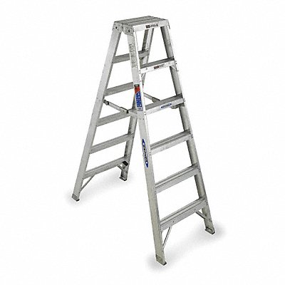 WERNER T376 Twin Stepladder Aluminum IA 6 ft T370