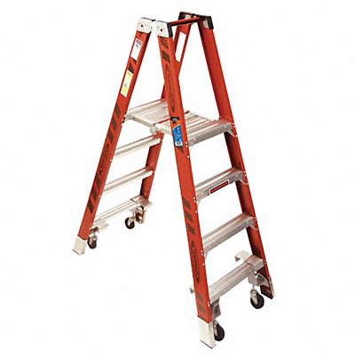 WERNER PT74044C Twin Platform Stepladder 4 ft FGL 300 lb
