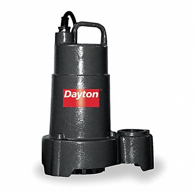 DAYTON 3BB73 Submersible Sump Pump 15ft 11.75in 120VAC