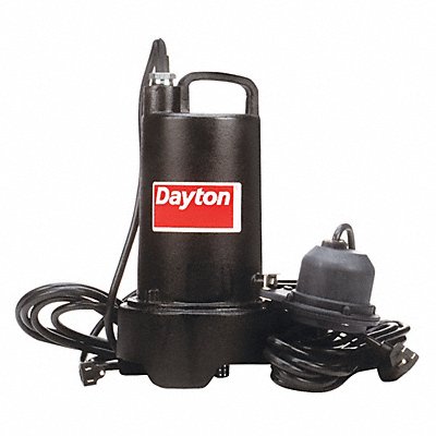 DAYTON 3BB78 Submersible Sump Pump 15ft 11.75in 120VAC