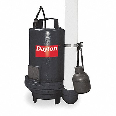 DAYTON 3BB83 EffluentPump 20ft 11.9A 0.5hp 120VAC