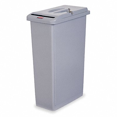 RUBBERMAID COMMERCIAL PRODUCTS FG9W1500LGrey Confidential Waste Container Grey 23gal.