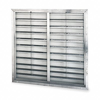 DAYTON 4C835 Shutter Wall 36 In dbl Pannel White Alum