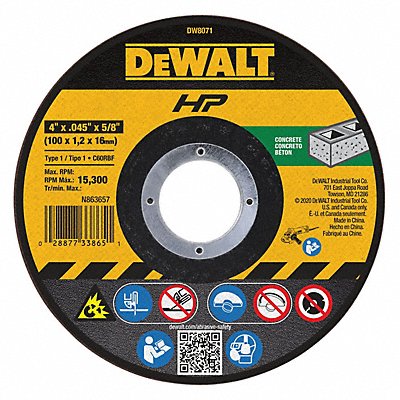 DEWALT DW8071 Abrasive Cut Off Wheel 5/8 Connect. C60T