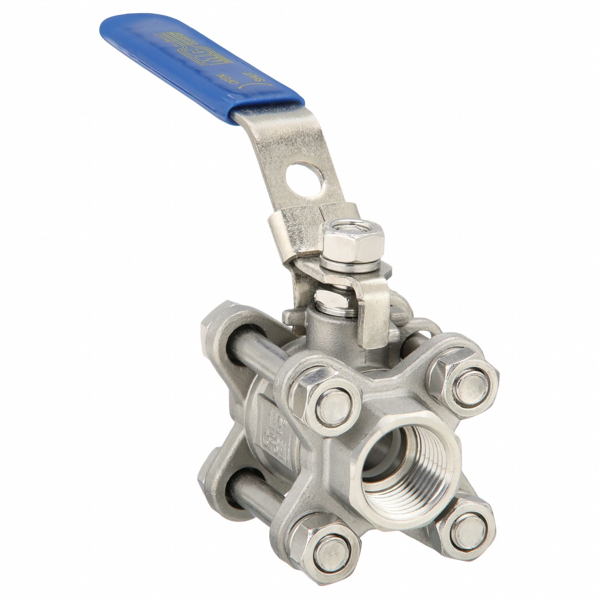 GRAINGER GS3P1K50 Manual 2-Way Ball Valve NPT 316 SS
