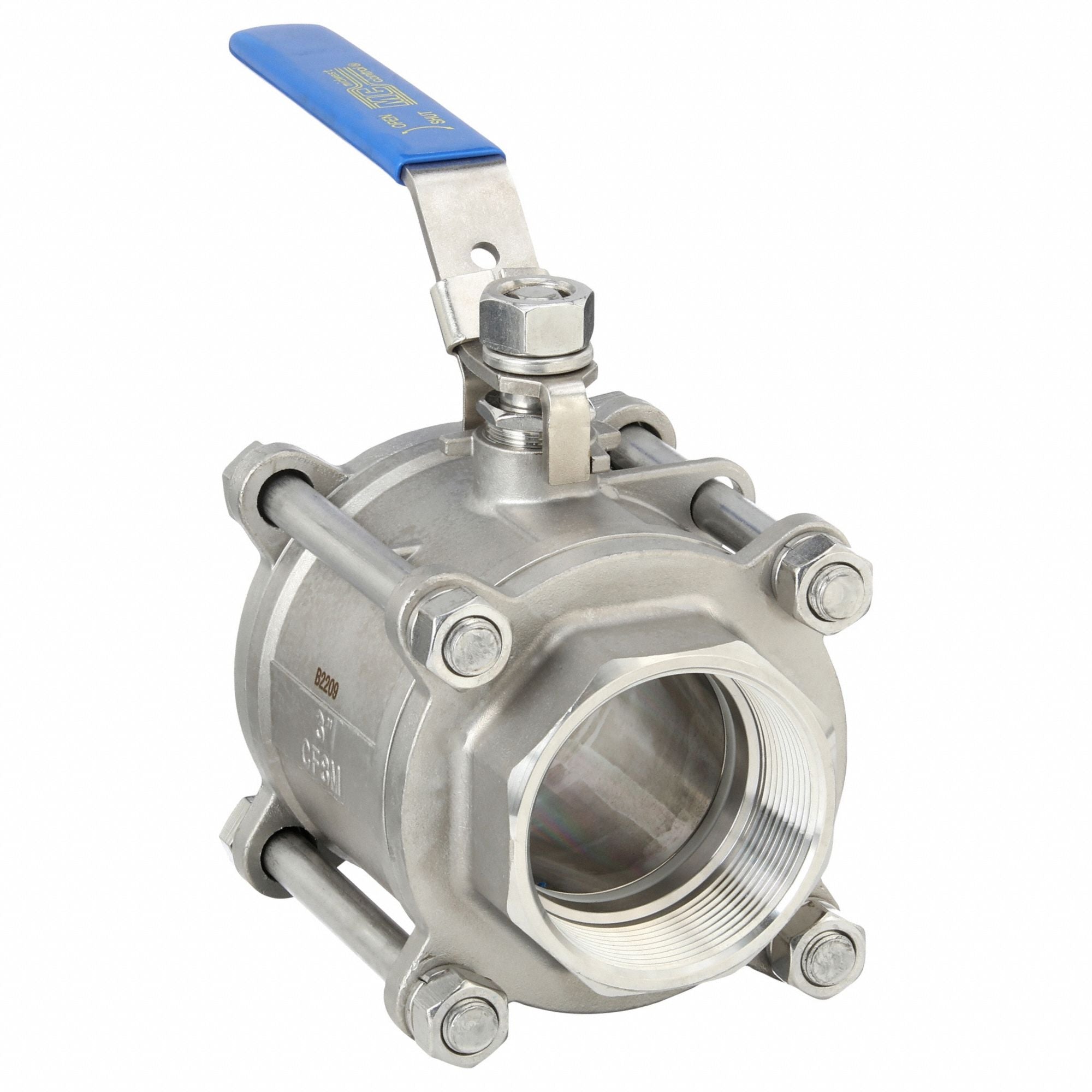 GRAINGER GS3P1K300 Manual 2-Way Ball Valve NPT 316 SS