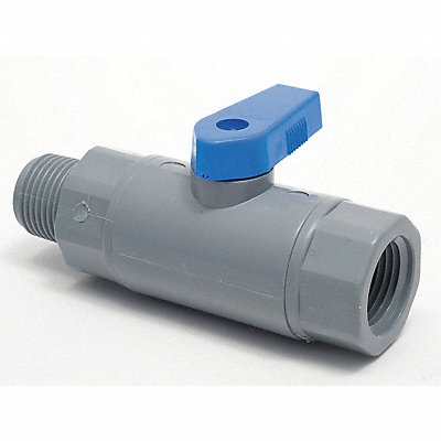 GRAINGER PVC6386M6FF Manual 2-Way Ball Valve NPT PVC