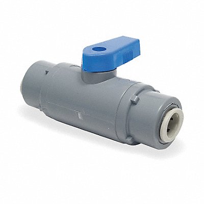 GRAINGER 6381790 Manual 2-Way Ball Valve Push PVC