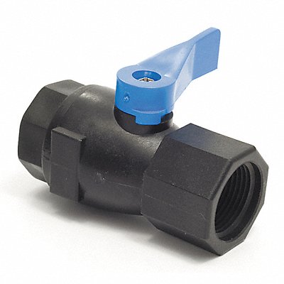 GRAINGER FP07412F12FFBLUEHDL Manual 2-Way Ball Valve NPT PVC