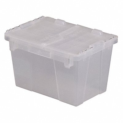 ORBIS FP06Clear Attached Lid Container Clear Solid HDPE