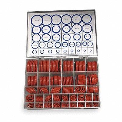 GRAINGER 3CVZ8 O-Ring Asst Silicone 436 Pcs 36Szs