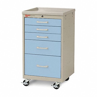 METRO MBC3110TLSB Compact Cart Steel/Polymer Taupe/Blue