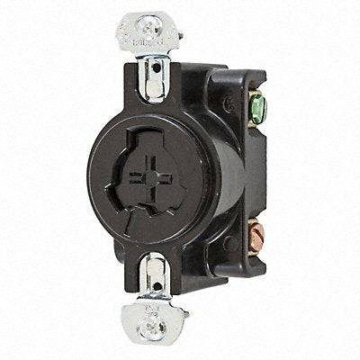 HUBBELL HBL23000G Lck Recept 20 A Blk Thrmpl NoNEMA 1Gng