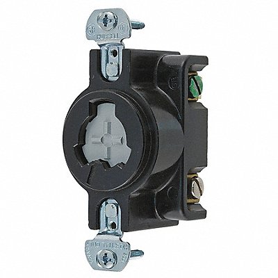 HUBBELL HBL23000HG Lck Recept 20 A Blk Thrmpl NoNEMA 1Gng