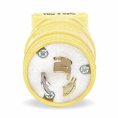 HUBBELL HBL2447 LckPlg Strt 15 A Yellow Elastomer 3Blds