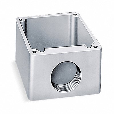 HUBBELL HBL26401 Receptacle Box Cst Alum Slvr 4.59x2.72in