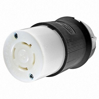 HUBBELL HBL2743 LckCon Strt 30 A Blk White Nyl L17-30R