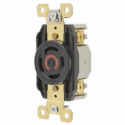 HUBBELL HBL2760 Lck Recept 30 A Blk Thrmpl L19-30R 1Gng