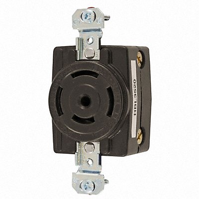 HUBBELL HBL3520 Lck Recept 10/20 A Blk Nylon NoNEMA 1Gng