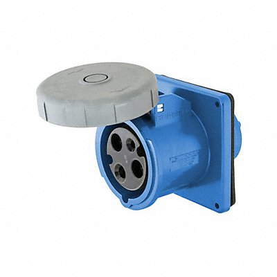 HUBBELL HBL360R6W WT Pn Slv Rec Blue 60 A 2Pl Single
