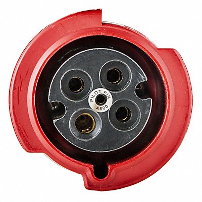HUBBELL HBL5100C6WP WT Pn Slv Connctr 100/125 A IEC Red 4Pl