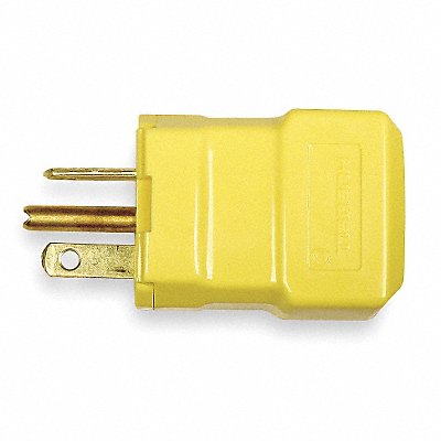 HUBBELL HBL5364VY Straight Blade Plug Yllw 20 A Hng 5-20P