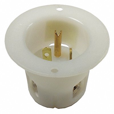 HUBBELL HBL5378C Flanged Inlet White 20 A Round 5-20P
