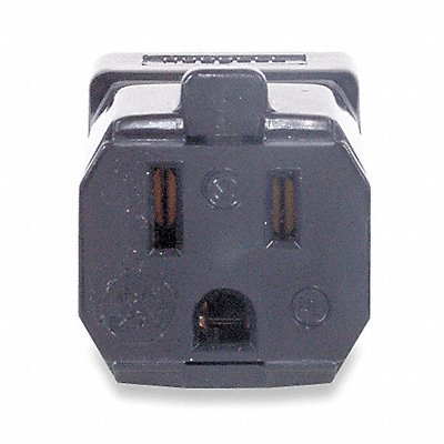 HUBBELL HBL5969VBLK Straight Blade Connector Blk 2P3W Elastomer 5-15R