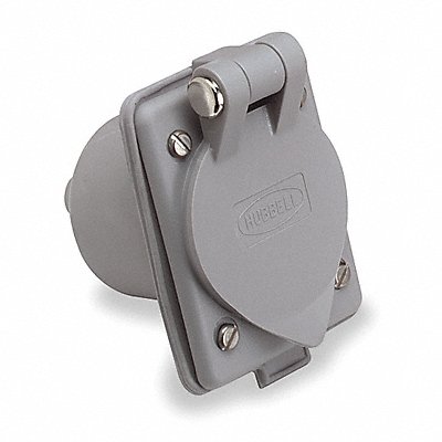 HUBBELL HBL61CM64 Flanged Inlet Yellow 15 A Rect 5-15P