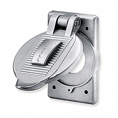HUBBELL WIRING DEVICE-KELLEMS HBL7420 Weatherproof Cover Self Closing Aluminum