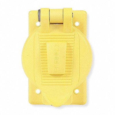 HUBBELL WIRING DEVICE-KELLEMS HBL74CM23WO Weatherproof Cover Vertical Yellow