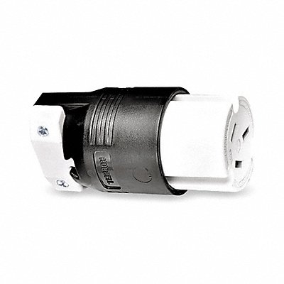 HUBBELL HBL7515C Straight Blade Connector Blk 3P3W Elastomer 10-50R