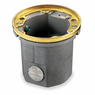 HUBBELL WIRING DEVICE-KELLEMS B2588275 Floor Box Cast Iron Round 18.5 cu in.