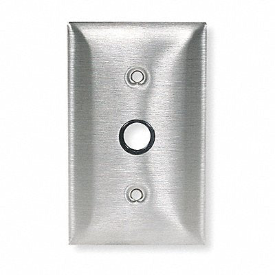 HUBBELL WIRING DEVICE-KELLEMS SS12 Plate Wall 1 Gang Silver