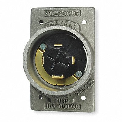 HUBBELL HBL20418 Flg LckInl 30 A Metallic Non-NEMA Steel